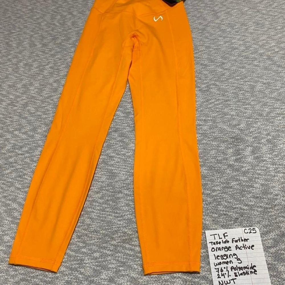 TLF take life further Orange leggings NWT women S. SKU-C25